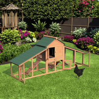 Grand enclos à poules pliable et portable en bois et acier inoxydable, moderne, coupe-vent, pour l'extérieur, cage à volailles, boîte pour animaux
