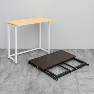 Folding wooden computer <b>desk</b>, multi-functional home and student study <b>desk</b>, simple with wheels, movable bedside <b>office</b> <b>desk</b> - Product Image 4