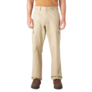 Pantalon cargo jogger marron délavé coupe droite léger pour homme, grande taille, style streetwear décontracté - Product Image 1