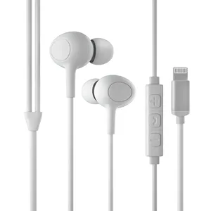 मूल गुणवत्ता OEM एमएफआई बिजली इयरफ़ोन एप्पल iphone 12 के लिए हेड फोन्स स्टीरियो में कान वायर्ड earbuds के साथ पैकेजिंग