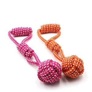 Giocattoli da masticare per cani in cotone e giocattoli per la pulizia dei denti - Product Image 1