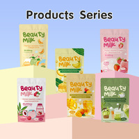 Poudre de Lait de Beauté Adulte au Collagène et Probiotiques, Formule Japonaise aux Fruits pour l'Hydratation de la Peau, Disponible en OEM, Marché Mondial de la Beauté
