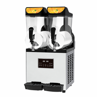 Machine à glace pilée haute performance à double réservoir 2x15L pour la préparation de boissons glacées pour les commerces de boissons