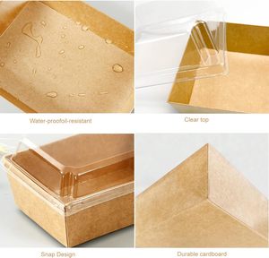 Emballage alimentaire à emporter personnalisé imprimé, 100% compostable, en fibre de paille de blé et pulpe de sucre, conteneur alimentaire jetable - Product Image 4