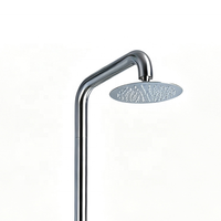 Colonne de douche extérieure en acier inoxydable, grande conception autoportante pour villas, jardins, piscines et bains de plage