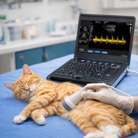 Escáner de Ultrasonido Veterinario Portátil, Sistema de Laptop, Equipo de Grado Hospitalario para Diagnóstico Animal y Humano