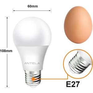 Lampadina LED Antela E27 8.5W 806Lm 4000K Bianco Neutro Alto CRI 80+ A19 Base in Plastica Lunga Durata 25000 Ore Risparmio Energetico - Product Image 5