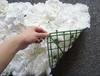 Panneaux muraux promotionnels en fleurs artificielles en soie pour événements de mariage et de remise de diplômes, couleur personnalisée, faits à la main