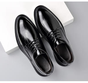 2026 Men's Cold Cemented High Grade <b>Rubber</b> <b>Sole</b> Comfortable Breathable Synthetic Upper Lace-up Height Increasing Business Formal - Product Image 4