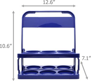 Tùy Chỉnh Nhựa Cầm Tay 6 Có Thể Đóng Gói Có Thể Gập Lại Rượu Bia Chai Giá Thể Thao Chai Nước Chủ Với Xử Lý - Product Image 2