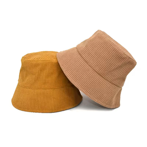 Custom Logo Corduroy Fisherman Hat Women's Autumn Winter Warm Breathable <b>Large</b> Brim Sunshade Foldable Small Batch Casual Cap - Product Image 3