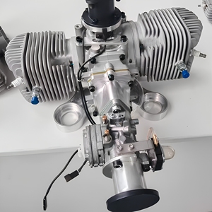 Motore a Benzina Leggero in Lega di Alluminio 350cc Bicilindrico Raffreddato ad Aria a <span class=keywords><strong>2</strong></span> Tempi 29.37HP con Rapporto Carburante <span class=keywords><strong>20</strong></span>:1 per Modelli RC - Product Image 2