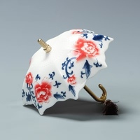 NEWELL Infuseur à thé en porcelaine rétro en forme de parapluie, séparateur de feuilles, maille filtrante, gadget pour la préparation du thé, décoratif pour table de thé de bureau