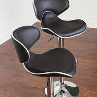 Tabouret de bar moderne pour hôtel, restaurant et commerce, avec revêtement en cuir PU, pivotant, réglable en hauteur, structure en métal