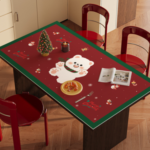 Waterproof Christmas Tablecloth for Indoor Outdoor <b>Dining</b> <b>Table</b> Holiday Event Party Decoration - Product Image 1