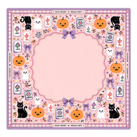 Tapis de table de mahjong rose de Noël en boue de diatomée absorbante, portable, imperméable, antidérapant, pour 4 joueurs, idéal pour les réunions de famille