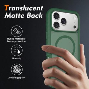 Coque Premium Translucide Mate pour <span class=keywords><strong>iPhone</strong></span> 17 18 Pro Max – Sensation Peau, TPU PC, Chargement Magnétique Sans Fil, Housse de Protection Luxe - Product Image 2