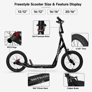 Vendita calda Custom BMX tipo sia V-BRAKE FREESTYLE Kick scooter & Foot scooter per bambini adulti - Product Image 3