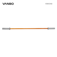 Barre d'haltères olympique VANBO de haute qualité, à double stade de moletage, profondeur de moletage de 0,25 à 0,35, arbre de 28 mm, antidérapante, prise ferme pour la musculation en salle de sport