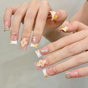<span class=keywords><strong>Faux</strong></span> <span class=keywords><strong>ongles</strong></span> artificiels de luxe faits à la main, style chic et élégant, design français en forme de bec de canard, pour les doigts, vente en gros, haute qualité - Product Image 6
