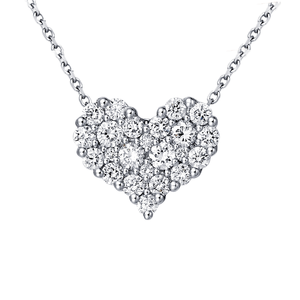 สร้อยคอทองเค18K Moissanite <span class=keywords><strong>VVS</strong></span> Heart Necklace Dubai Mama,สร้อยคอทองคำแท้เจียหนาหลายชั้นเครื่องประดับสุดหรู - Product Image 1