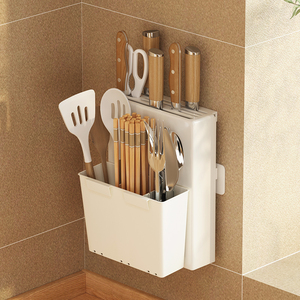 Tagliere da <span class=keywords><strong>cucina</strong></span> in <span class=keywords><strong>acciaio</strong></span> universale acrilico a parete coltello cucchiaio portaoggetti rack organizer stand con fessura per cesoia - Product Image 5