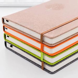 Perfect Binding Customized logo A5 B6 PU Leather Hard Cover Journal Notebook to Do List Password <b>Book</b> - Product Image 2