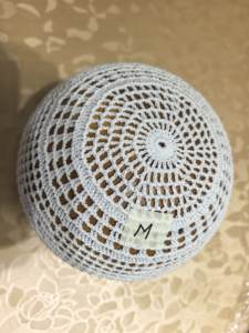 Chapeau musulman en <span class=keywords><strong>coton</strong></span> pur <span class=keywords><strong>DMC</strong></span> tissé à la main, chapeau blanc islamique pour hommes. Kippa - Product Image 2