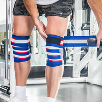 Vendas para Rodilla MKAS con Correa de Velcro Ajustable, Soporte de Compresión para Levantamiento de Pesas, Certificación CE, Venta al Por Mayor Premium