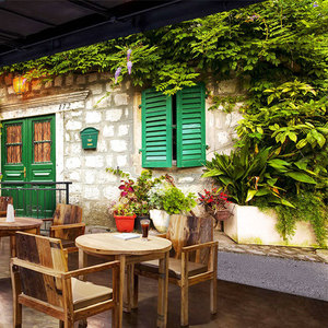 Papier peint de style européen avec <span class=keywords><strong>vue</strong></span> <span class=keywords><strong>sur</strong></span> la rue Retro Cafe Western Restaurant Milk Tea Shop Fond d'écran 3d Revêtement mural - Product Image 3