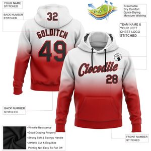 Sweat-shirt de baseball personnalisé à dégradé, pull sportif unisexe avec nom et numéro brodés, anti-humidité - Product Image 2