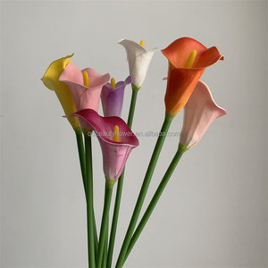 Lys Calla Artificiel Premium L-462, Tige Réaliste au Toucher, Fleur Décorative pour Bouquet de Mariage et Décoration Intérieure - Product Image 1