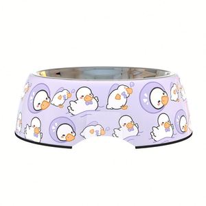 Bol pour chien et chat en acier inoxydable et plastique, double couche, antidérapant, léger, écologique, personnalisable, de luxe - Product Image 6