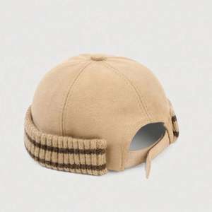 Chapeau Docker tricoté rayé style japonais vintage, automne-hiver, pour femmes et hommes, chapeau docker décontracté, casquette de baseball pour sports de plein air - Product Image 3