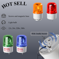Feux de signalisation rotatifs sonores et lumineux 1101 avec base magnétique à vis 12V 24V 110V 220V