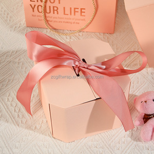 Tùy Chỉnh Sang Trọng Tinh Tế Lãng Mạn Valentine Hộp Quà Tặng Đa Bên Hình Trái Tim Với Vật Liệu Tái Chế Nổi Tote Túi Bao Gồm - Product Image 4