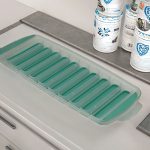 Molde de silicona cuadrado reutilizable de 6 capacidades para cubitos de hielo, modelo manual HS-BG-003, apto para microondas, personalizado por OEM, venta al por mayor - Product Image 3