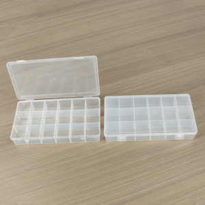 Plastic <b>Storage</b> <b>Box</b> 18 Compartment <b>Small</b> Rectangular For Jewelry Fishing Gear Stationery Tools Components Organizing Case - Product Image 1