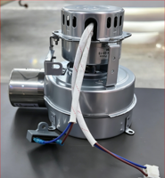 Ventilateur centrifuge DC V à faible bruit, monophasé 50Hz, avec impeller en aluminium courbé vers l'arrière, moteur sans balais, 35W, 280Pa, étanche aux gouttes