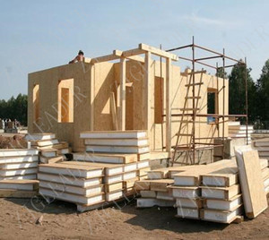 Panel SIP <span class=keywords><strong>OSB</strong></span> con Panel Sándwich EPS/XPS/PU para Aislamiento Térmico de Paredes y Techos de Villas - Product Image 6