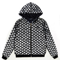 Veste à fermeture éclair à capuche à paillettes pour hommes européens et américains manteau de fête pour Halloween Day Concert et Baseball vestes pour hommes