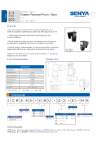 Vanne solénoïde en plastique 2/2 voies série 2CR, 1/8 po, 0-8 bars, PVC, DC24V, filetage G, joints FKM, AC220V