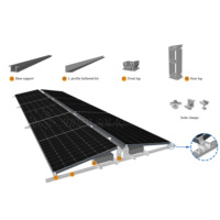Support de fixation en acier au carbone pour panneaux solaires sur toit plat, sans perçage requis