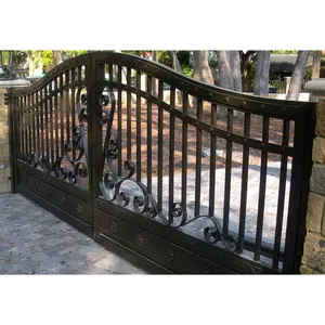 Metal Villa Galvanized Garage Gates Modern Latest Main Gate Designs Wrought Iron Driveway Gate