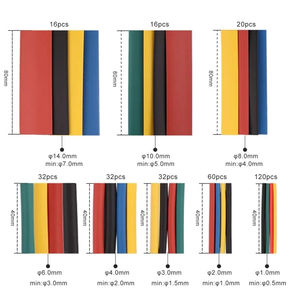 678pcs heat shrinkable tube combination 328 sleeve + cold-pressed wiring connection terminal 350 - Product Image 3