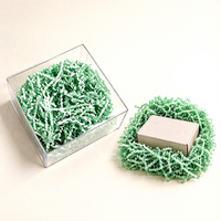 Déchets de papier raphia froissé coloré sans poussière (pâte chimique recyclable) pour garniture de boîtes cadeaux et emballage de bonbons de mariage