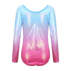 Ensemble de Danse 3 Pièces B79 avec Logo Personnalisé pour Enfants, <span class=keywords><strong>Justaucorps</strong></span> de Gymnastique à Dégradé de Couleurs, Jupe à Paillettes, Tenues de Danse - Product Image 5