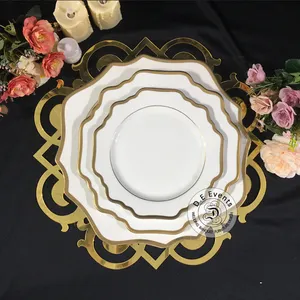 Plaques de chargement de mariage en forme de fleur blanche, vente en gros, 50 pièces