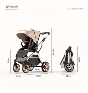 Cochecito de Bebé 3 en 1 con 4 Ruedas, Plegable y Portátil, Precio de Fábrica |   Compatible con coches, marco de acero inoxidable - Product Image 6