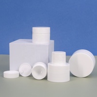 Pot cosmétique en plastique vide, pot de soin de la peau, luxe léger, gommage portable, pot de crème pour le visage de voyage avec couvercle, emballage cosmétique en plastique